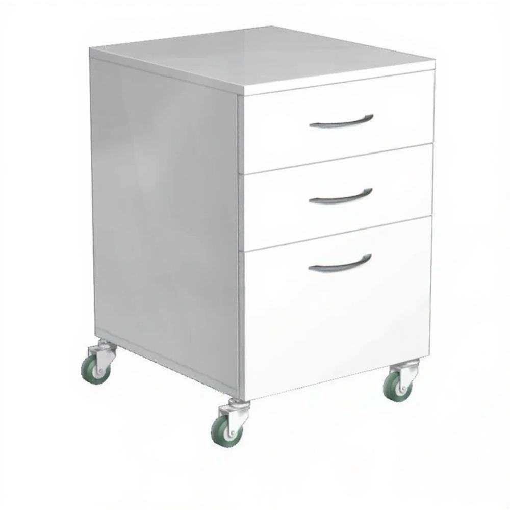 Тумба подкатная металлическая ТМ-3 (белый)