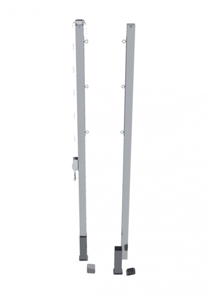 Стойки волейбольные универсальные алюминиевые 80х80 мм со стаканами SPORTWERK