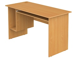 Стол для кабинета информатики компьютерный 2-местный школьный с выдвижной полкой (Бук Бавария)