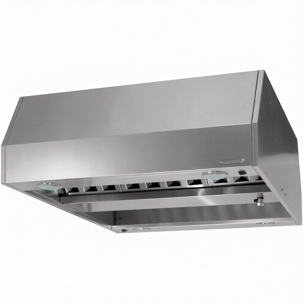 Зонт приточно-вытяжной закрытый ЗПЗн 400х2000х2000 «Norma Inox» островной (к-т светильников)