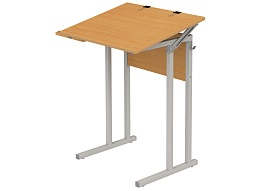 Стол для черчения и рисования школьный 2 г/р нерегулируемый СТЧ1.2 (бук, м/к серый, квадратная труба)