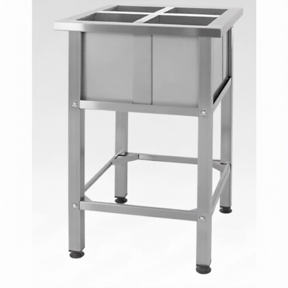 Ванна моечная для обработки яиц ВМСн 860х530х530  4 м/о (ножка проф., тр. 40х40)