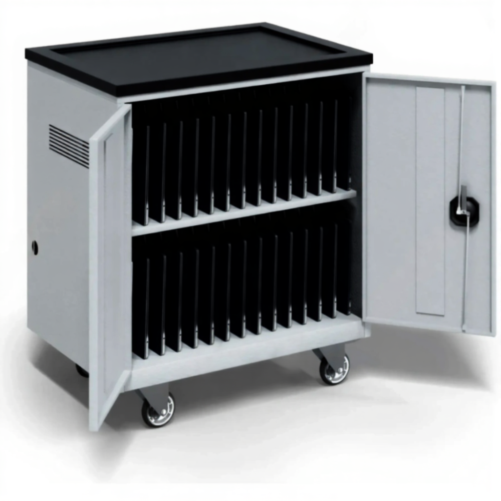 Тележка для хранения и зарядки 30 ноутбуков (15,6 дюймов) с электросхемой