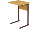 Стол школьный 1-местный 4 г/р нерегулируемый (бук, м/к коричневый, прямоугольная труба)