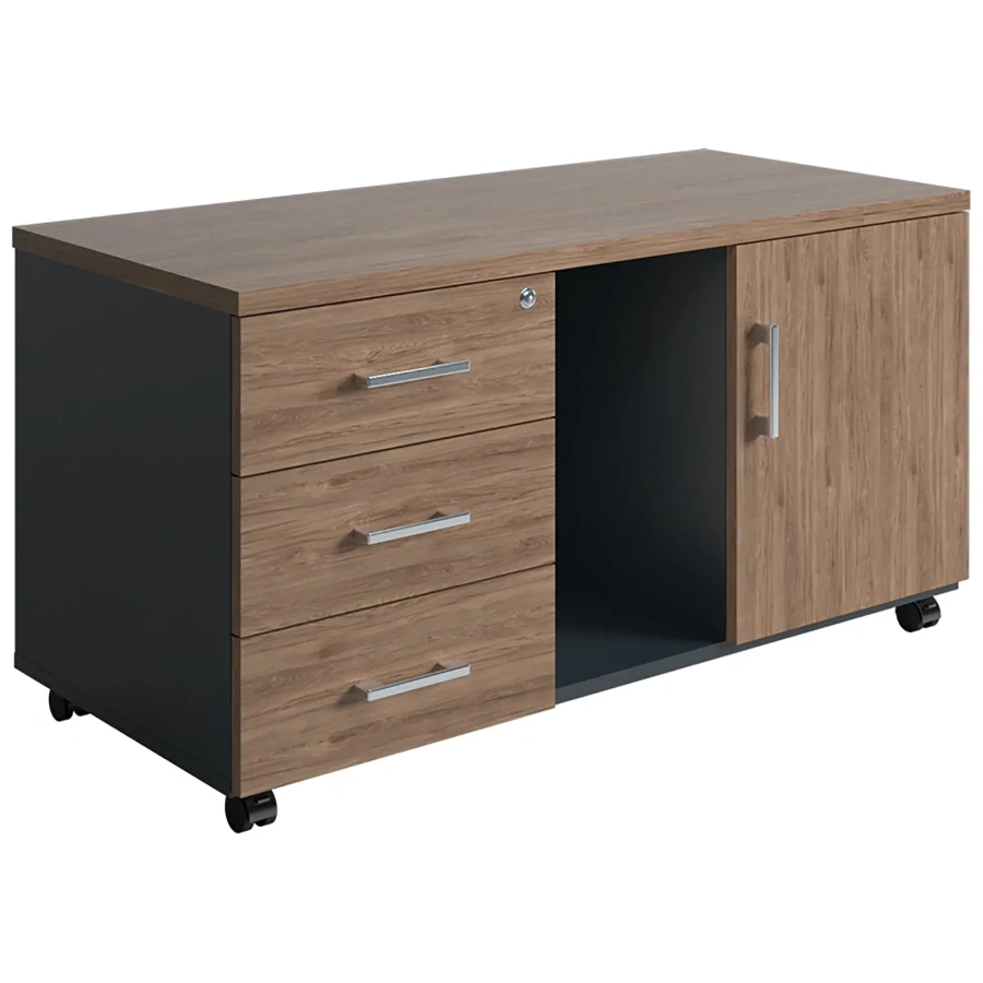 Тумба для оргтехники NPW-410 тёмный орех/антрацит