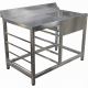 Стол для грязной посуды СВПМВЦН/1-12/7,4-Б с направляющими для кассет