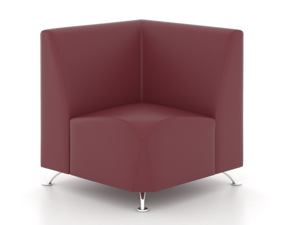 Угловой прямоугольный модуль Интер Хром