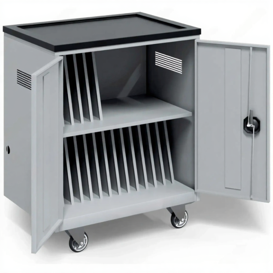 Тележка для хранения и зарядки 21 ноутбука (15,6 дюймов) с электросхемой