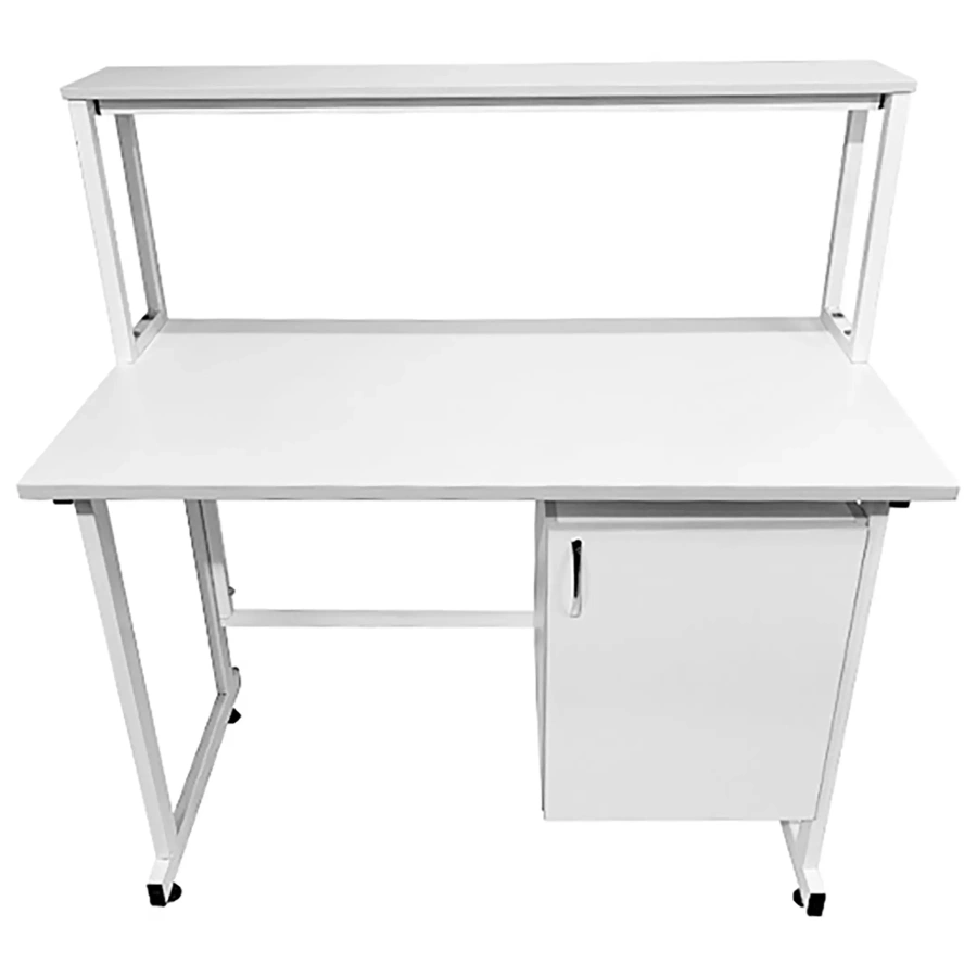 Стол лабораторный с надстройкой СЛн 16.011 (белый)