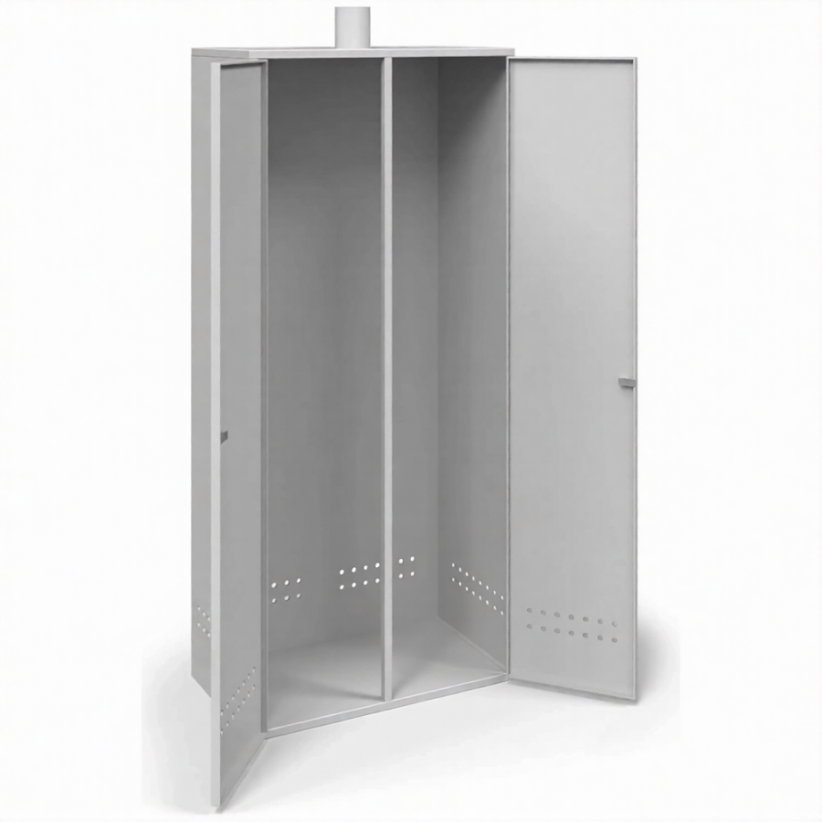 Шкаф для 3-х газовых баллонов, усиленный (2000х900х500)