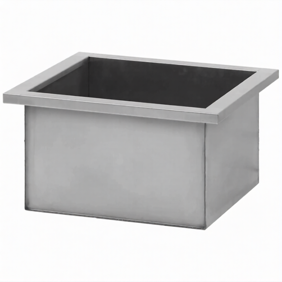 Ванна моечная ВМСн 530/2  2 м/о 430х430х300 (полка с 2-мя отв., борт; ножка угл.)