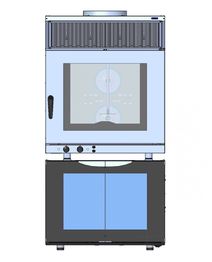 ЗОНТ вытяжной встраиваемый ЗВВ-6-6/4 для конвекционных печей типа КЭП-6